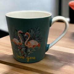 Tazas de porcelana flamencos Love you 380ml