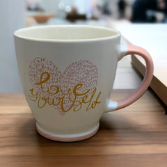 Tazas de porcelana corazón Love yourself 380ml