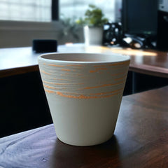 Maceta de Barro color gris 15x12cm