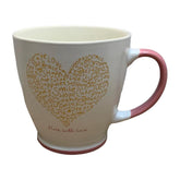 Tazas de porcelana corazón Made with love 380ml