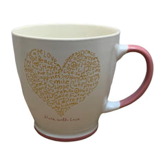 Tazas de porcelana corazón Made with love 380ml