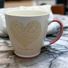 Tazas de porcelana corazón Made with love 380ml