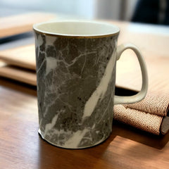 Tazas de porcelana color gris marmol 350ml