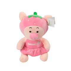 Peluche De Puerquita Vestida De Fresa 32cm