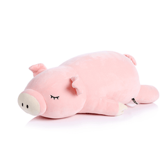 Peluche Cerdo Durmiendo Rosa Acostado 50cm