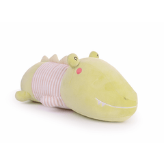 Peluche Cocodrilo Verde Con Rayas Acostado 40cm