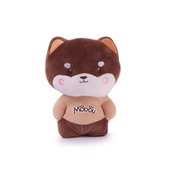 Peluche Gato Café Oscuro Con Blanco 20cm