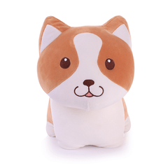 Peluche Perro Café Con Blanco 30cm