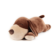 Peluche Perro Café Oscuro Acostado 60 Cm