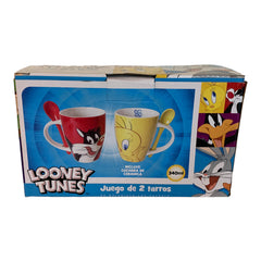 Juego De Tazas De Cerámica Con Cuchara Silvestre