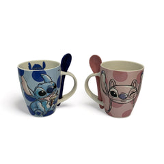 Juego De 2 Tarros Con Cuchara Stich Y Ángel