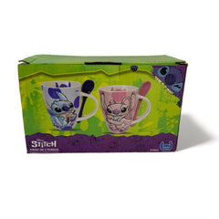 Juego De 2 Tarros Con Cuchara Stich Y Ángel