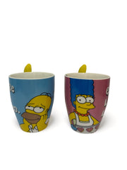 Juego De 2 Tazas De Porcelana Con Cuchara Homero