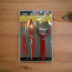 Juego De Cuchillo Con Protector Y Pelador
