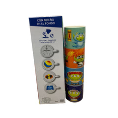 Juego De 4 Tazas 330 Ml De Porcelana Pixar