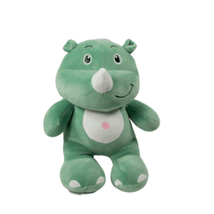 Peluche De Rinoceronte Verde Con Blanco Bebe 37cm