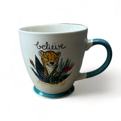 Taza de porcelana de Leopardo Believe 400ml
