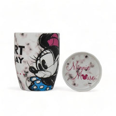 Taza con tapa de porcelana de Minnie Mouse 385ml