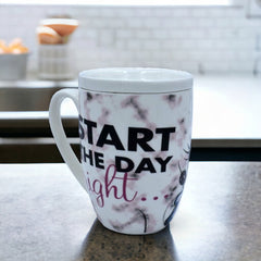 Taza con tapa de porcelana de Minnie Mouse 385ml