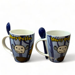 Juego de 2 tazas de porcelana con cuchara Harry Potter 310ml