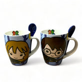 Juego de 2 tazas de porcelana con cuchara Harry Potter 310ml