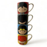 Juego de 4 tazas apilables de la Liga de la justicia 330ml