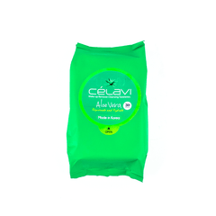 Toallas Limpiadoras de Maquillaje Celavi de Aloe Vera
