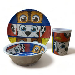 Vajilla de nickelodeon Paw Patrol 3 piezas.