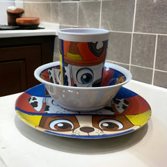 Vajilla de nickelodeon Paw Patrol 3 piezas.