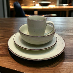 Vajilla de Porcelana color verde menta 16pzas