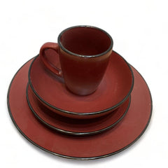 Vajilla de Porcelana color Rojo 16pzas