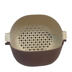 Escurridor Grande Dos Piezas Morado con Beige 35x11cm