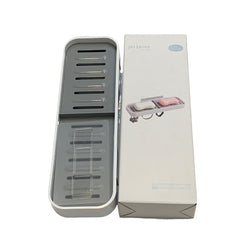 Jabonera Doble color Blanco con gris