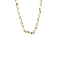 Cadena 50cm En Tres Oros Diamantada En 10k 2.4 Gramos