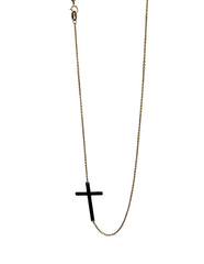 Gargantilla de dama con cruz 10 k 2.2 gramos 44 cm