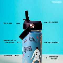 Termo Mamgos Futbol para niños de Acero inoxidable 530 ml