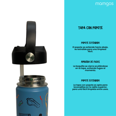 Termo Mamgos Futbol para niños de Acero inoxidable 530 ml