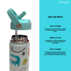 Termo Mamgos Selva para Niños de Acero inoxidable 530 ml