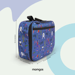Lonchera escolar Futbol Mamgos para Niños color azul 1 pieza