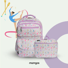 Kits de Mochilas Escolares Gimnasia Mamgos Niñas 2 Piezas
