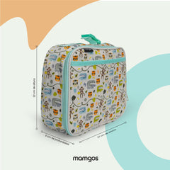 Lonchera Escolar Selva Mamgos para Niños color verde 1 pieza