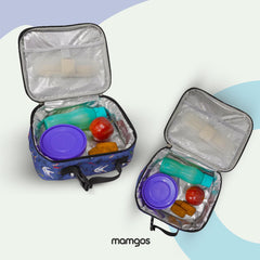 Lonchera escolar Futbol Mamgos para Niños color azul 1 pieza