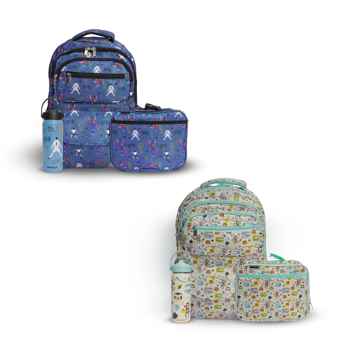 Kits de Mochilas Escolares Selva Mamgos para Niños 3 Piezas