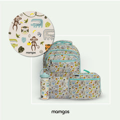 Kits de Mochilas Escolares Selva Mamgos para Niños 3 Piezas