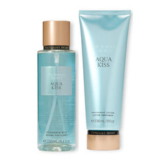 Set Victoria's Secret Crema Y Body Locion Aqua Kiss