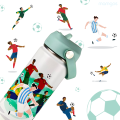 Termo Futbol aqua Mamgos para Niños de Acero inoxidable 530 ml