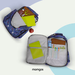 Mochila Escolar Futbol Mamgos para Niños color azul 1 pieza