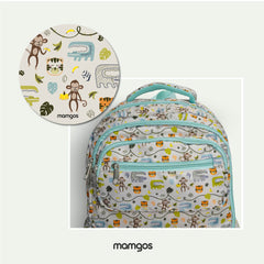 Mochila Escolar Selva Mamgos para Niños color verde 1 pieza