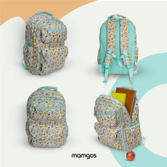 Mochila Escolar Selva Mamgos para Niños color verde 1 pieza