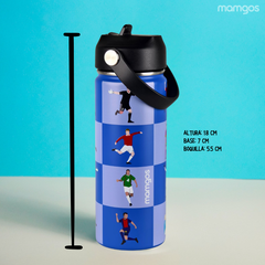 Termo cuadros Futbol Mamgos para Niños de Acero inoxidable 530 ml